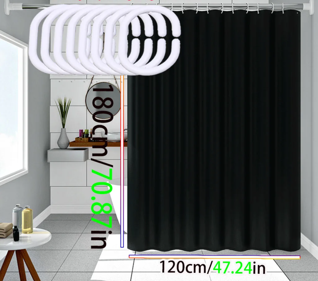 Waterproof PEVA Mildew-Resistant Shower Curtain Liner