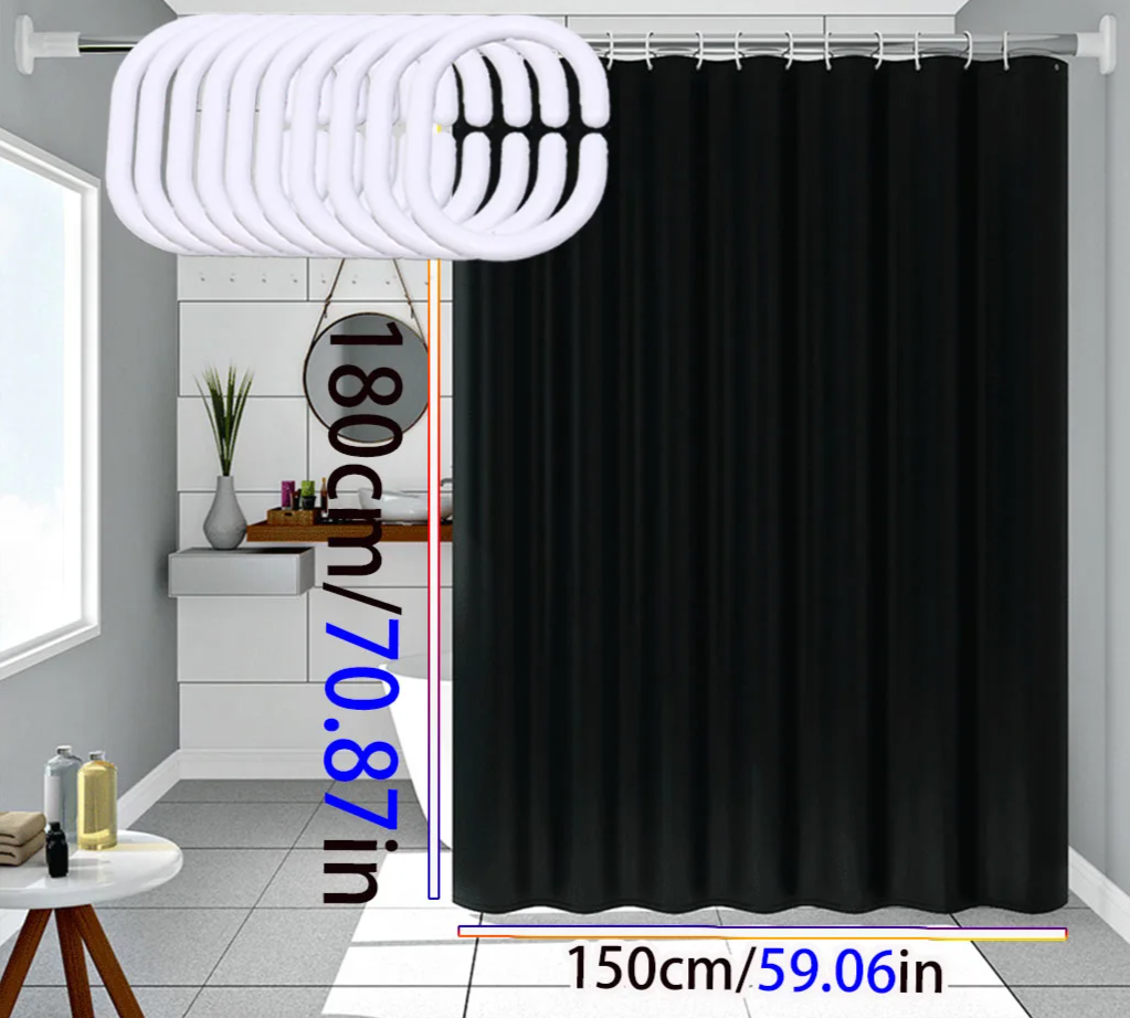 Waterproof PEVA Mildew-Resistant Shower Curtain Liner