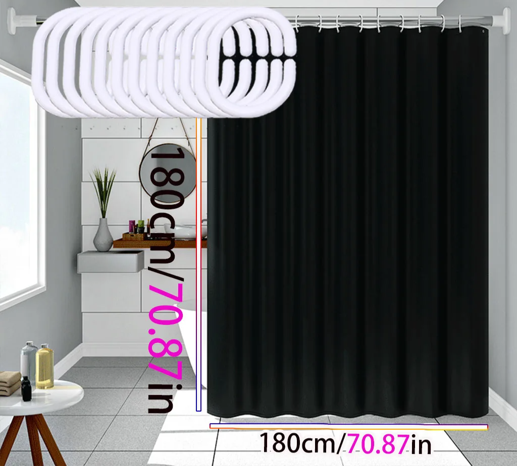 Waterproof PEVA Mildew-Resistant Shower Curtain Liner
