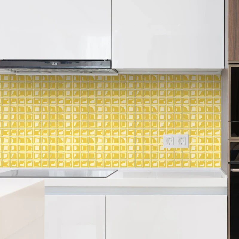 Waterproof Peel-And-Stick 3D Mosaic Wall Tiles (Set of 10)
