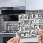 Waterproof Peel-And-Stick 3D Mosaic Wall Tiles (Set of 10)