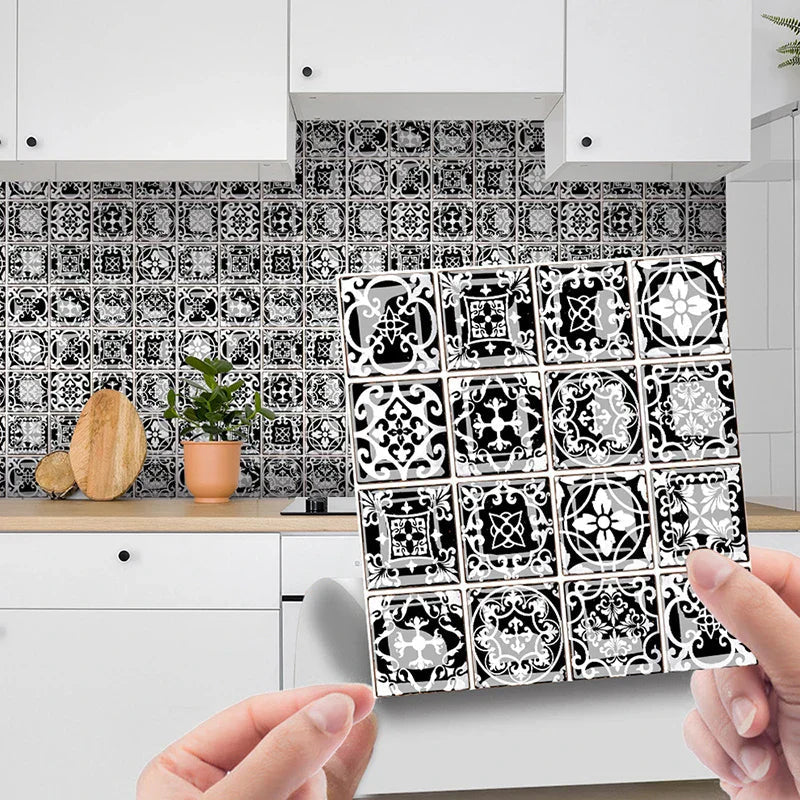 Waterproof Peel-And-Stick 3D Mosaic Wall Tiles (Set of 10)