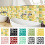 Waterproof Peel-And-Stick 3D Mosaic Wall Tiles (Set of 10)