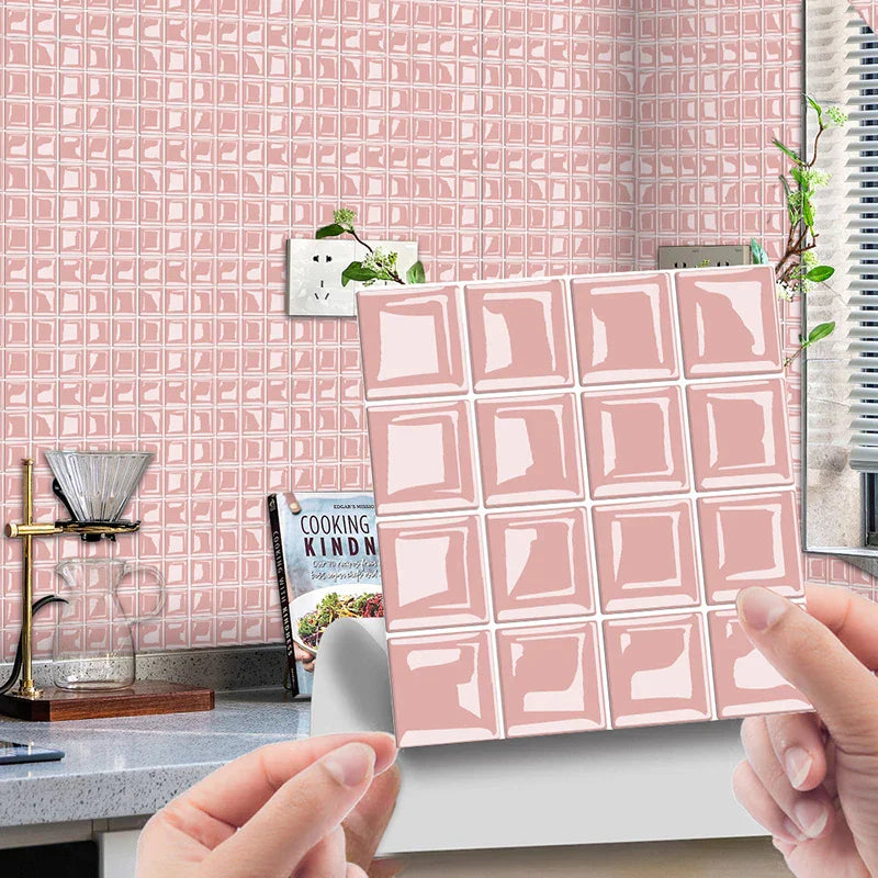 Waterproof Peel-And-Stick 3D Mosaic Wall Tiles (Set of 10)