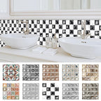 Waterproof Peel-And-Stick 3D Mosaic Wall Tiles (Set of 10)