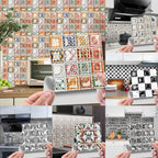 Waterproof Peel-And-Stick 3D Mosaic Wall Tiles (Set of 10)