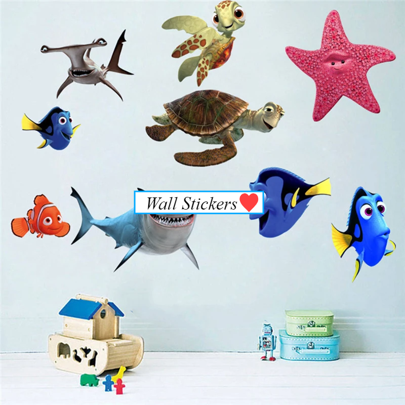 Waterproof Peel-And-Stick 3D Ocean Wall Stickers