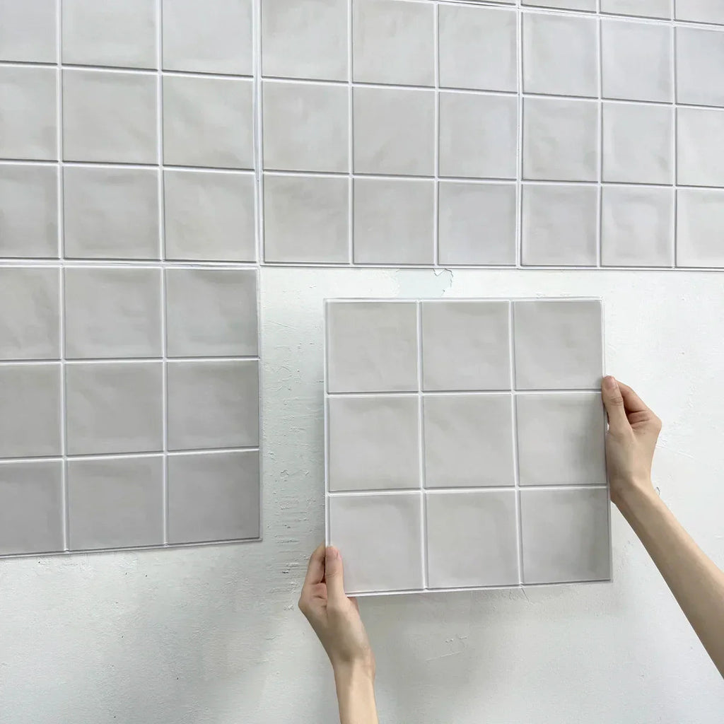 Waterproof Peel-And-Stick Embossed 3D Wall Tiles (10-Pack)