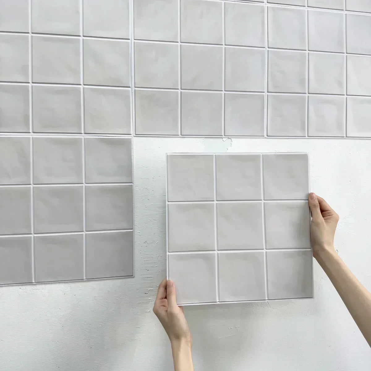 Waterproof Peel-And-Stick Embossed 3D Wall Tiles (10-Pack)