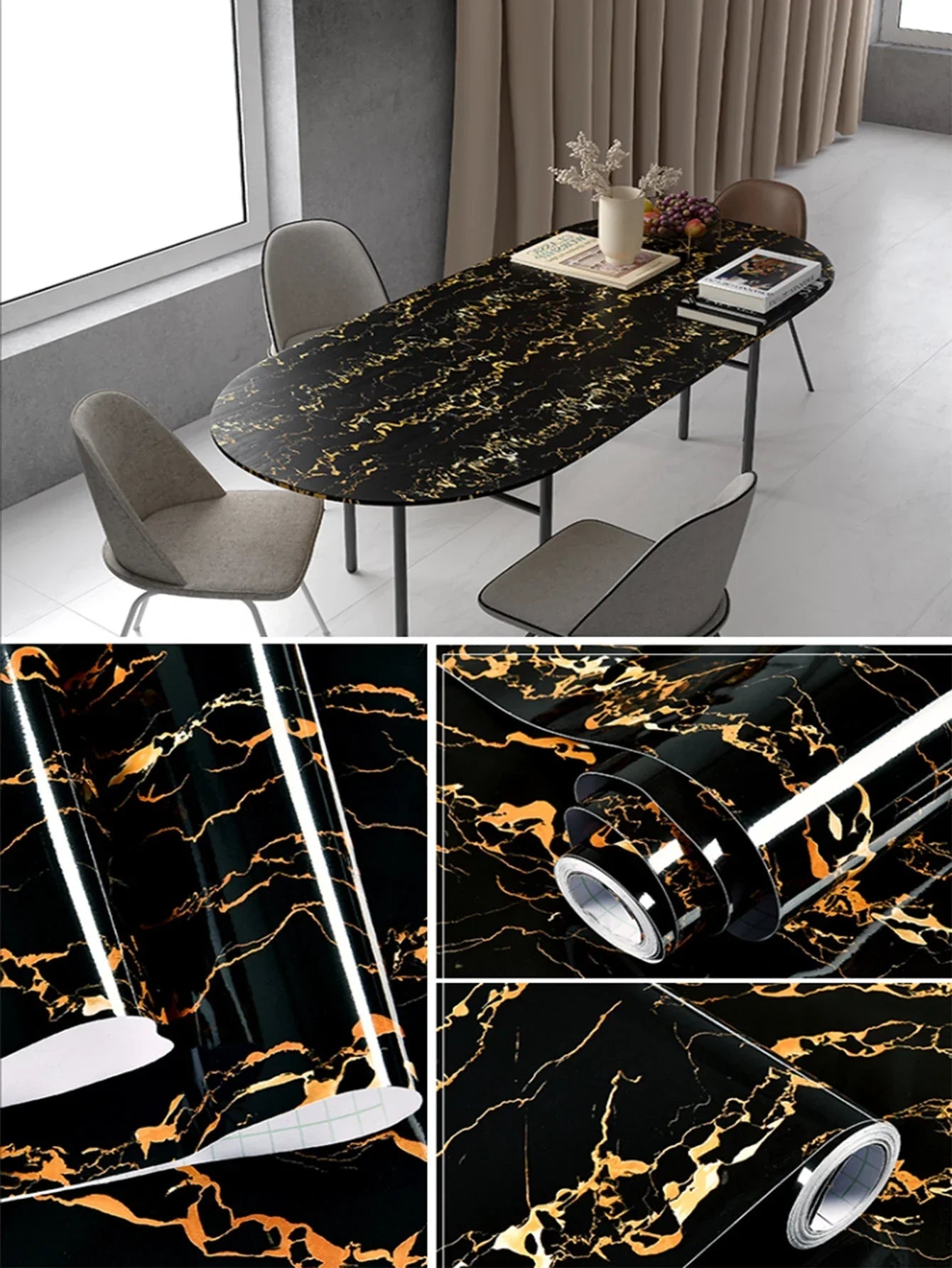 Waterproof Peel & Stick Marble Vinyl Tile