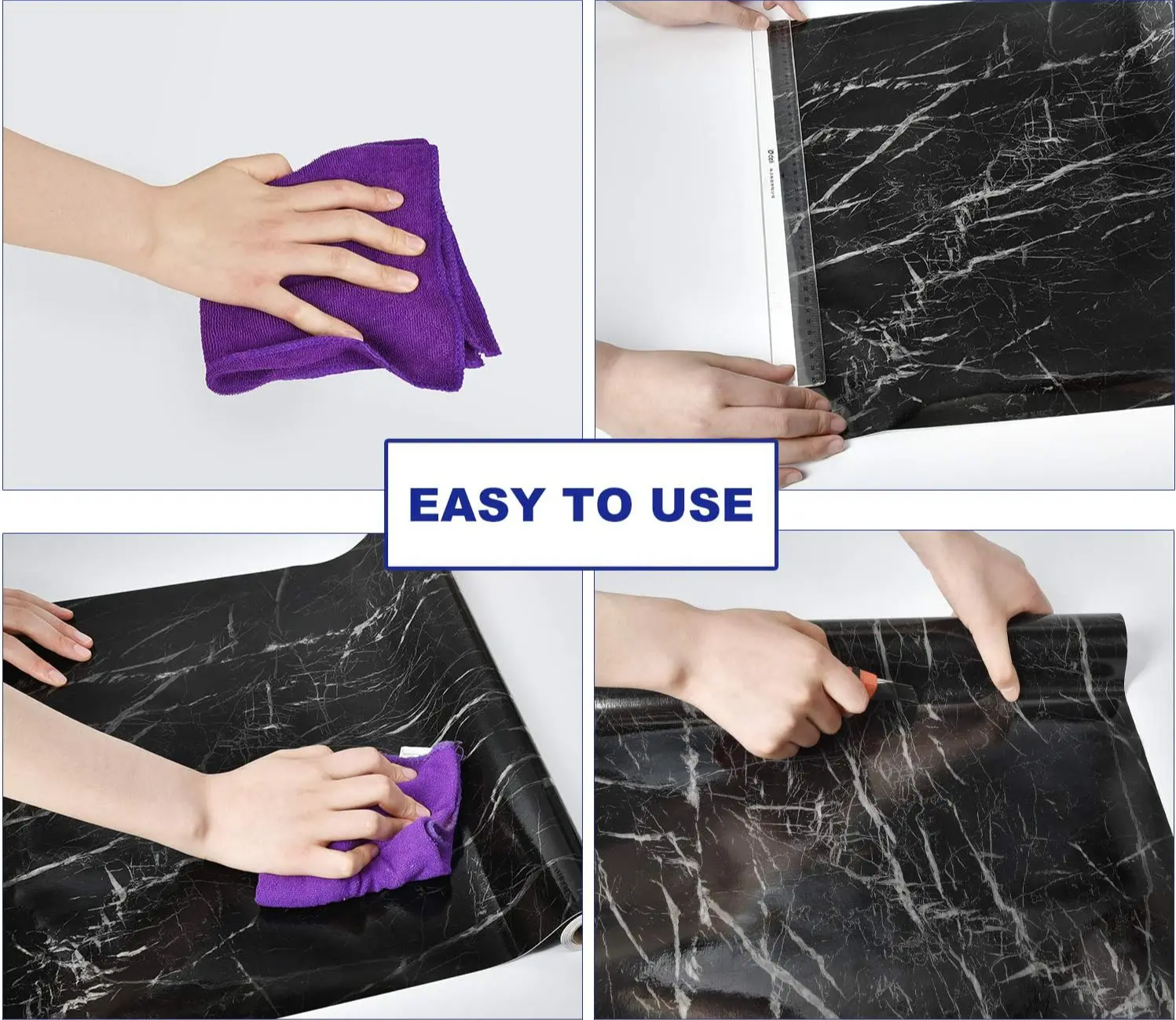 Waterproof Peel & Stick Marble Vinyl Tile