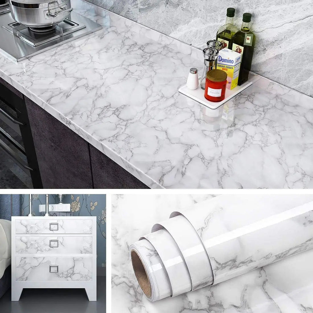 Waterproof Peel & Stick Marble Vinyl Tile