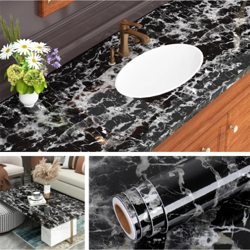 Waterproof Peel & Stick Marble Vinyl Tile