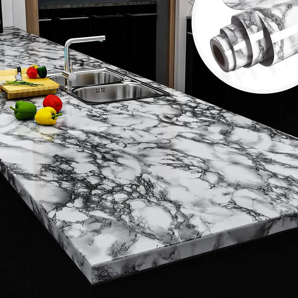 Waterproof Peel & Stick Marble Vinyl Tile