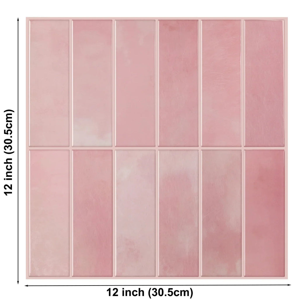 Waterproof Peel-and-Stick 3D Textured Wall Tiles