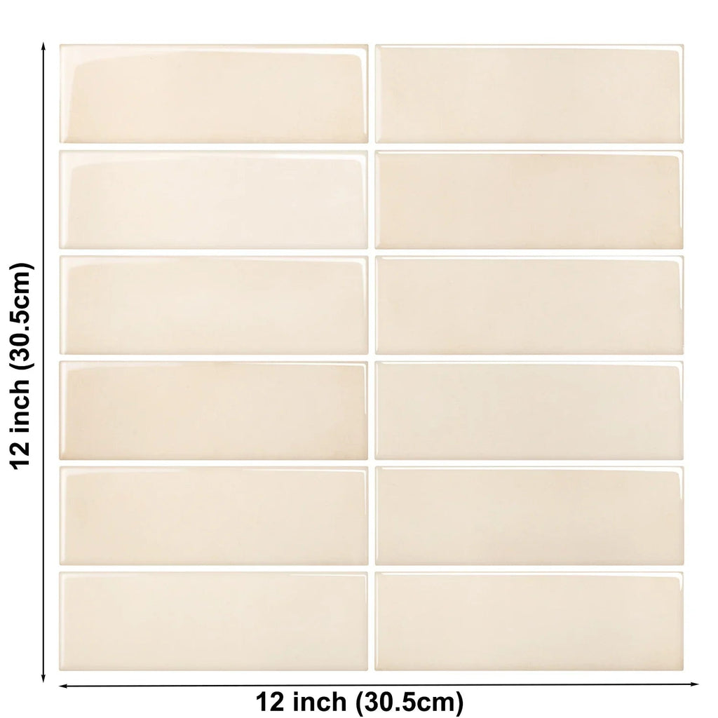 Waterproof Peel-and-Stick 3D Textured Wall Tiles