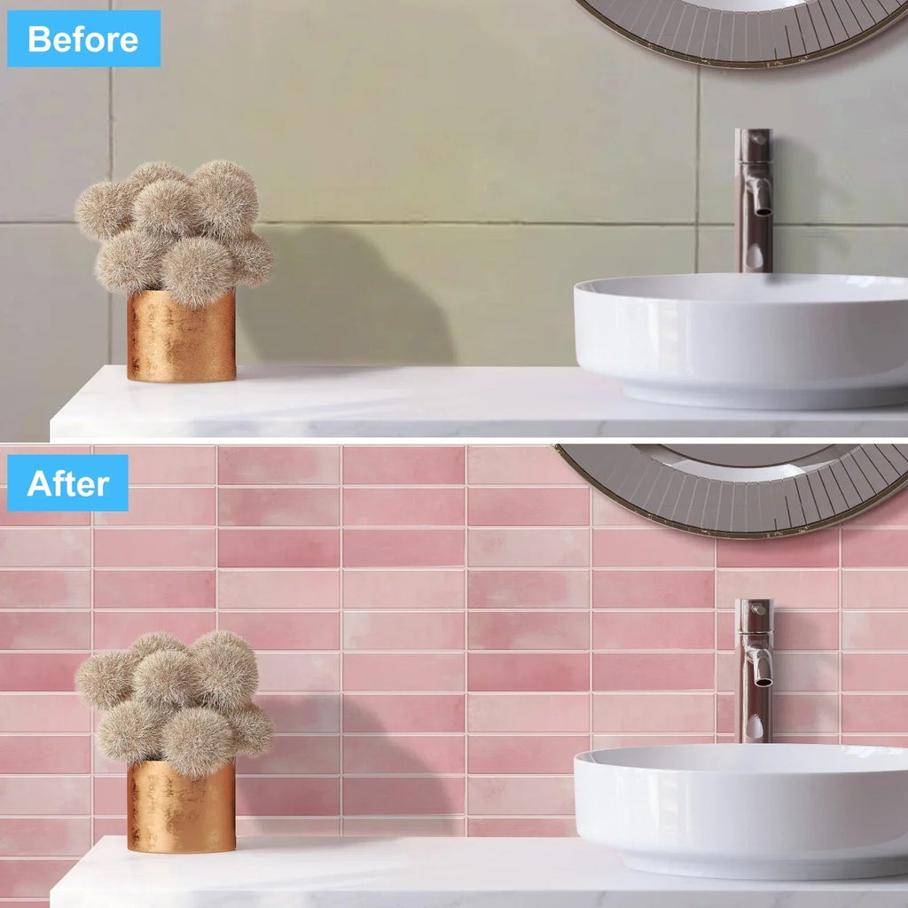 Waterproof Peel-and-Stick 3D Textured Wall Tiles