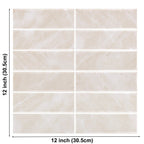 Waterproof Peel-and-Stick 3D Textured Wall Tiles