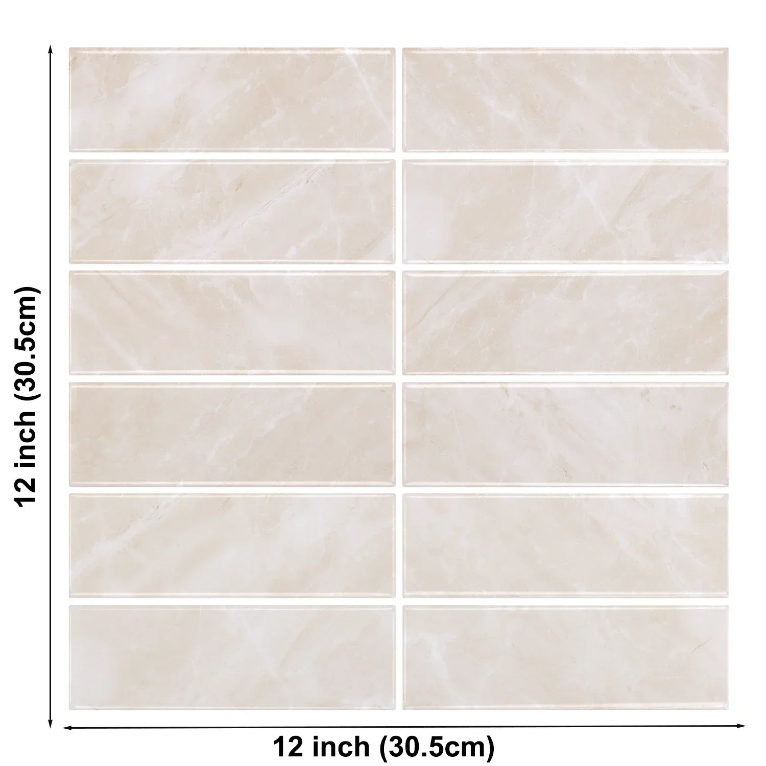 Waterproof Peel-and-Stick 3D Textured Wall Tiles