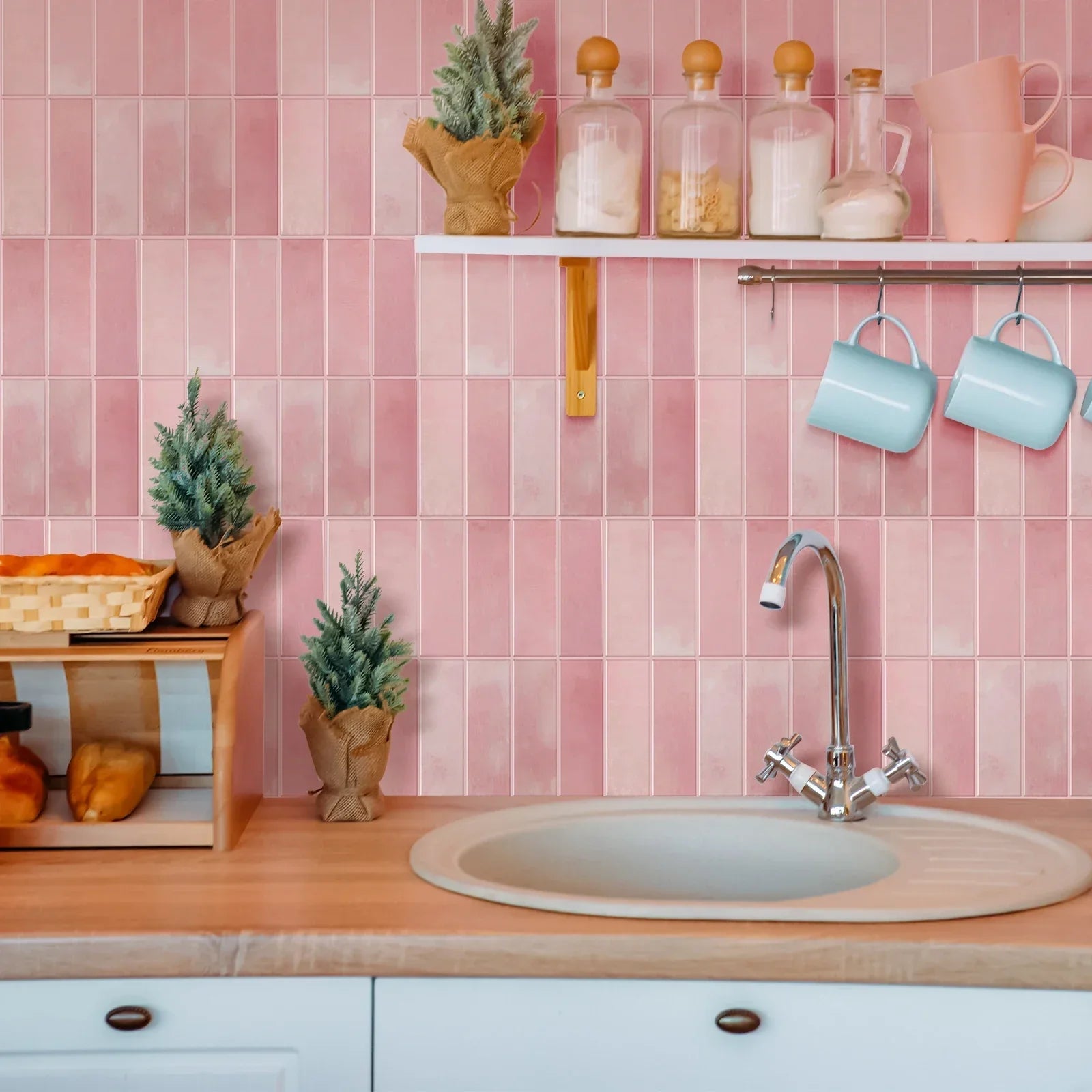 Waterproof Peel-and-Stick 3D Textured Wall Tiles