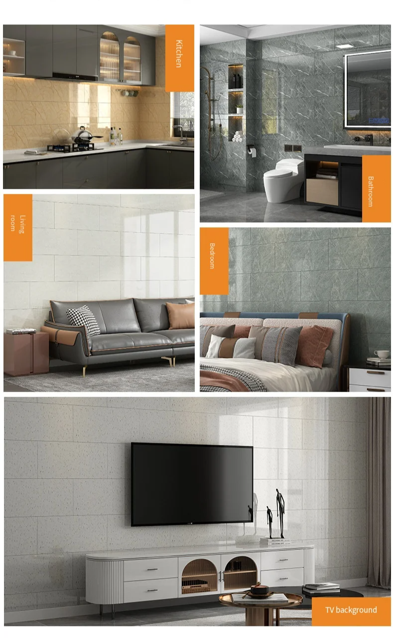 Waterproof Self-Adhesive 3D Marble Tiles (30x30 cm)