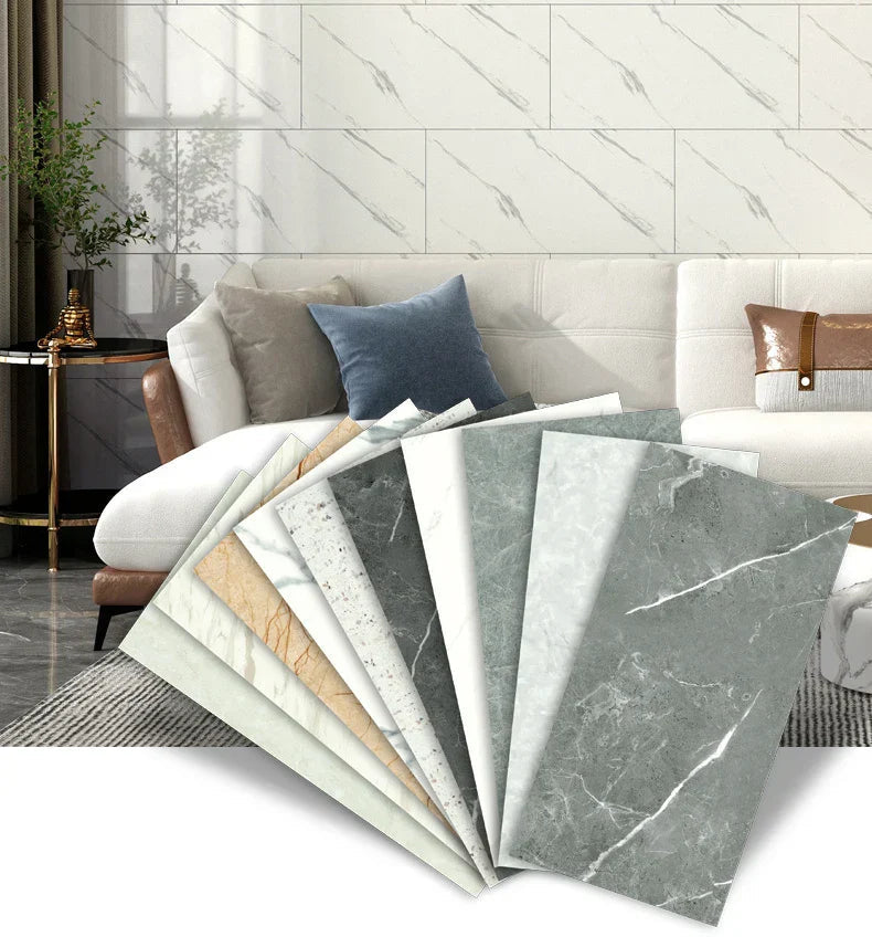 Waterproof Self-Adhesive 3D Marble Tiles (30x30 cm)