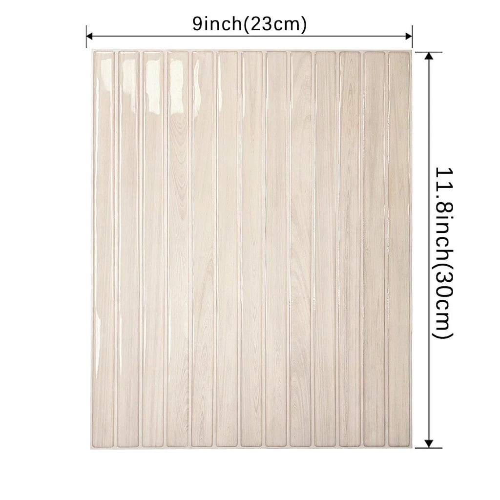 Waterproof Wood-Grain Peel & Stick Wall Tile (9 x 11.8 in)