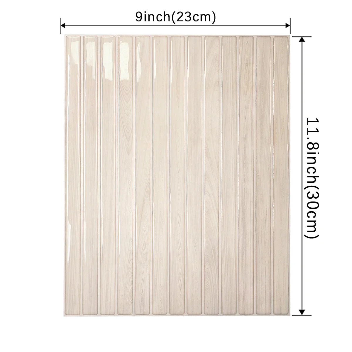 Waterproof Wood-Grain Peel & Stick Wall Tile (9 x 11.8 in)