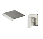 Wide Waterfall Ceramic-Disc Wall-Mount Bathroom Faucet