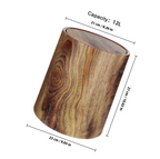 Wood-Look Swivel Lid Trash Bin