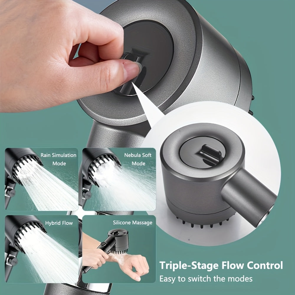 High-Pressure Ion Filter Handheld Shower Head (10 Replaceable Filters)