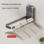 No-Drill Suction-Cup Foldable Towel Rack