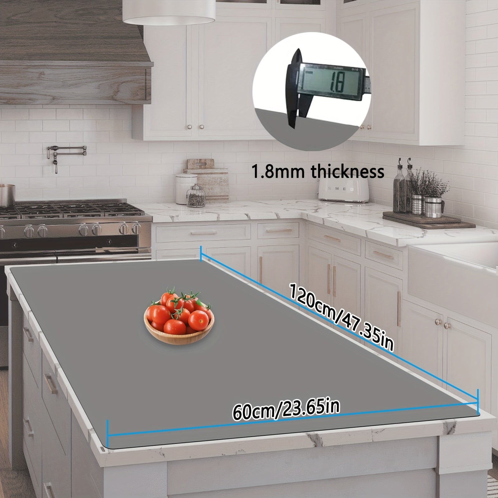 Heat-Resistant Non-Slip Silicone Countertop Mat
