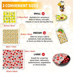 Reusable Non-Toxic Beeswax Food Wraps (9-Piece Set)