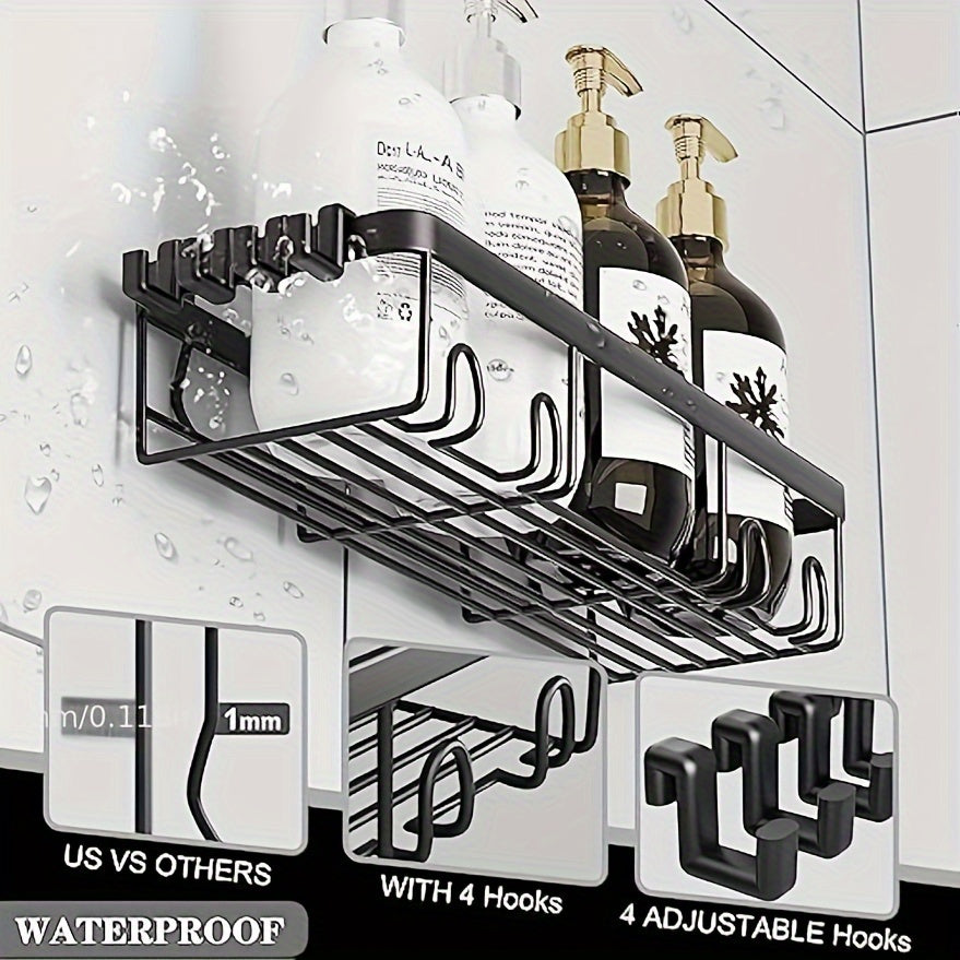 Rustproof 316 Stainless Steel No-Drill Shower Caddy (Set of 5)