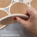 Handwoven Linen Non-Slip Toilet Rug & Bath Mat Set (Set of 2)