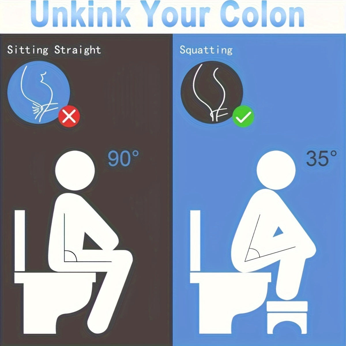 Ergonomic Anti-Slip Toilet Step Stool