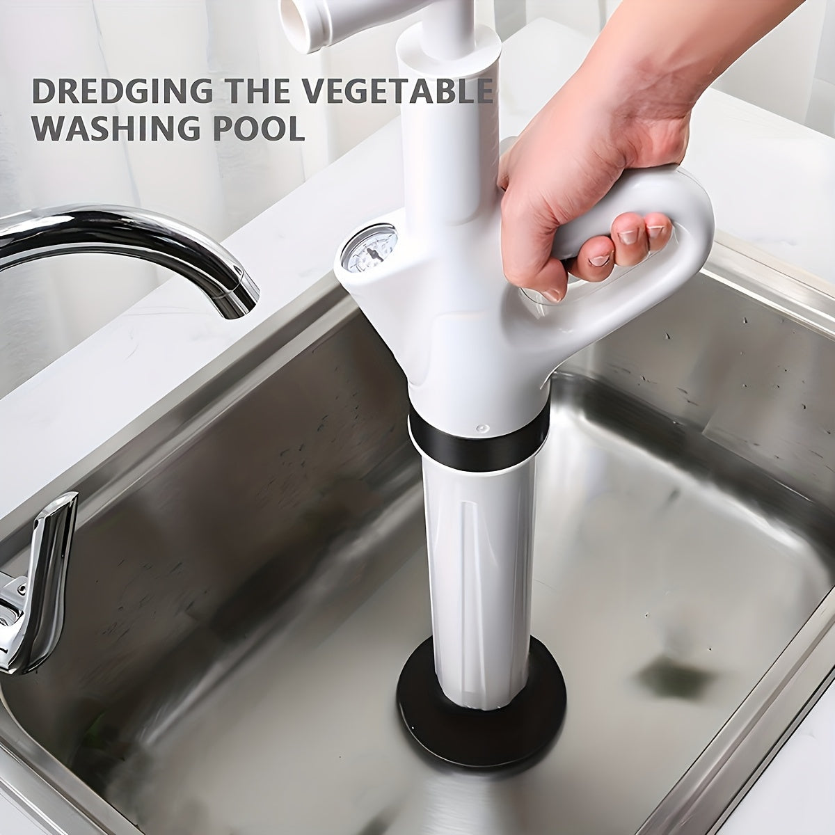 Power-Free PVC Drain Plunger (Toilet & Sink)
