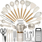 Heat-Resistant Silicone & Dishwasher-Safe Utensil Set (37/44 Pcs)