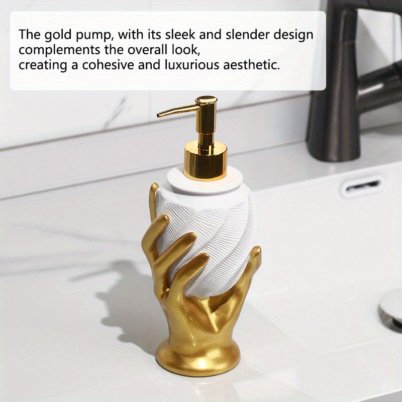 Embossed Metallic Resin Soap Dispenser