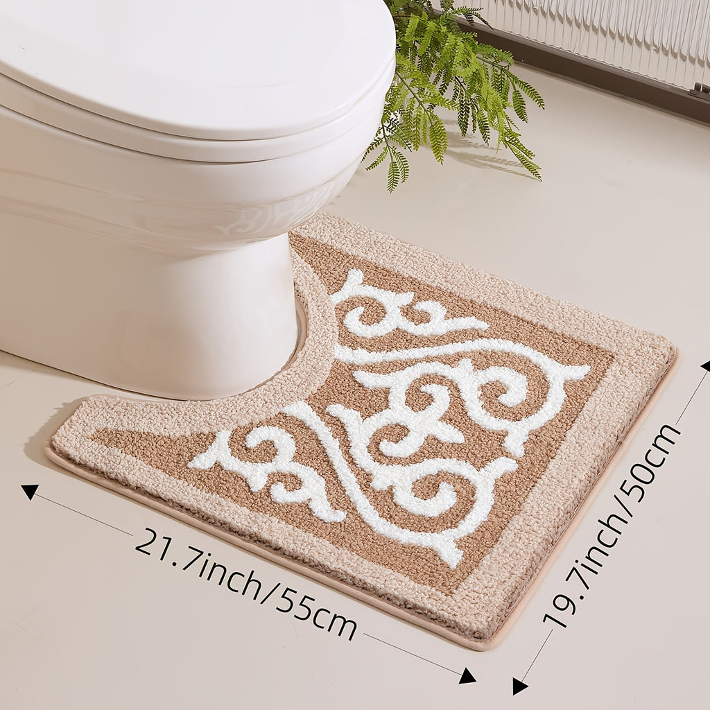 Extra-Soft Absorbent Polyester Bath Mat (Non-Slip TPR Backing)