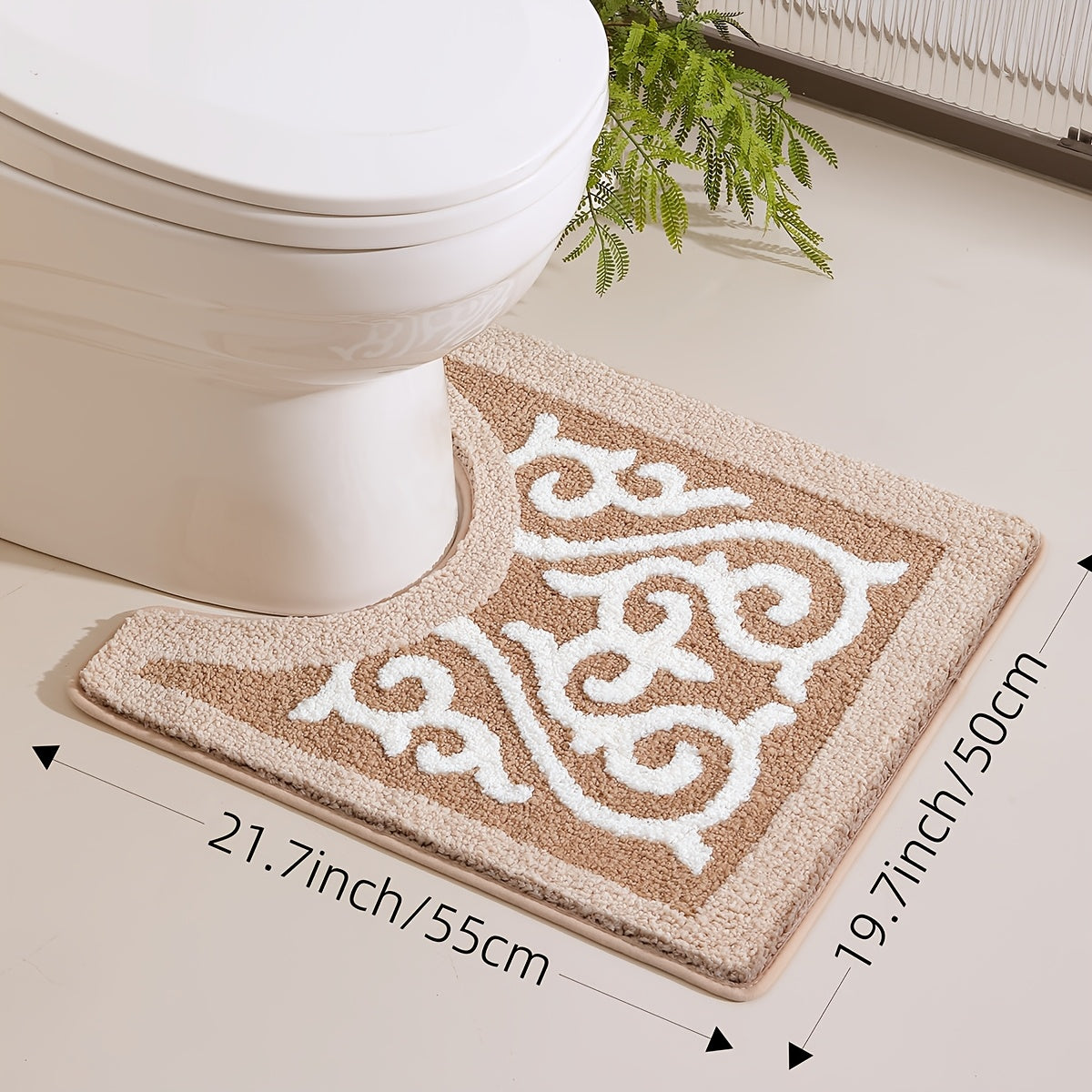 Extra-Soft Absorbent Polyester Bath Mat (Non-Slip TPR Backing)