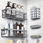 Rustproof 316 Stainless Steel No-Drill Shower Caddy (Set of 5)