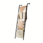Space-Saving Freestanding Metal Blanket Ladder (4-Tier)