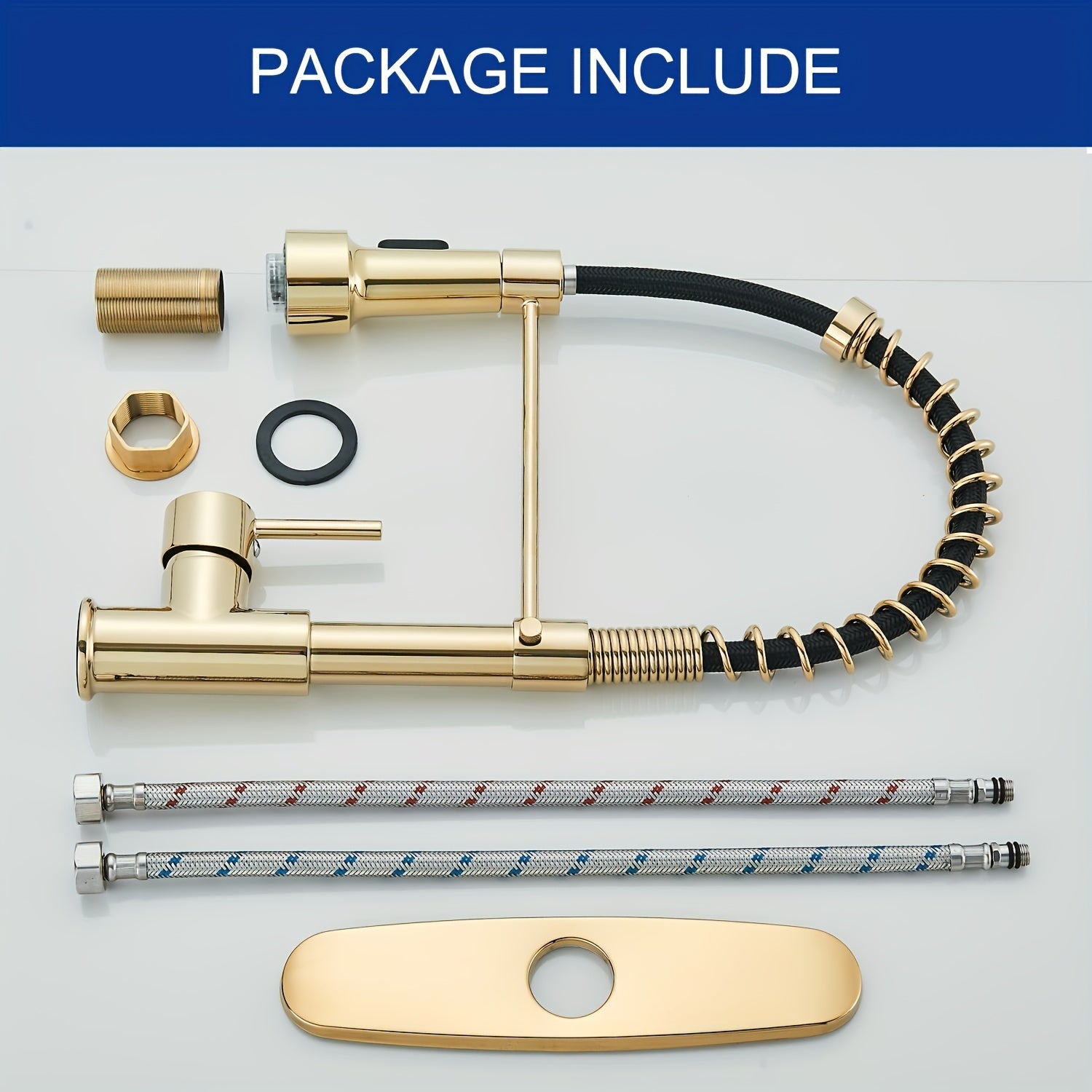 Brass 360° Swivel Kitchen Faucet (Hydroelectric LED)