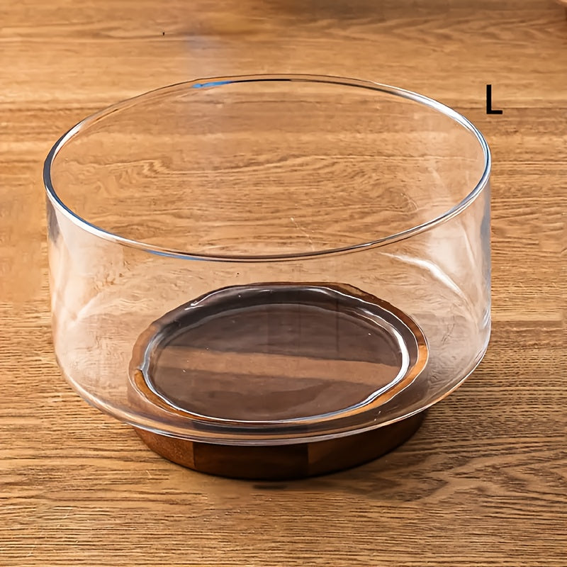Scratch-Resistant Clear Glass Salad Bowl