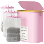 3-Section Bamboo Laundry Hamper (Removable Washable Bags)