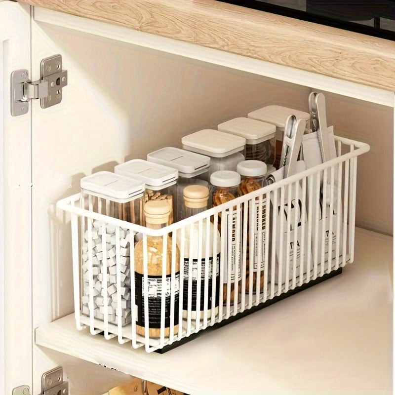 No-Drill Carbon Steel Pull-Out Cabinet Organizer (Sliding Drawers)