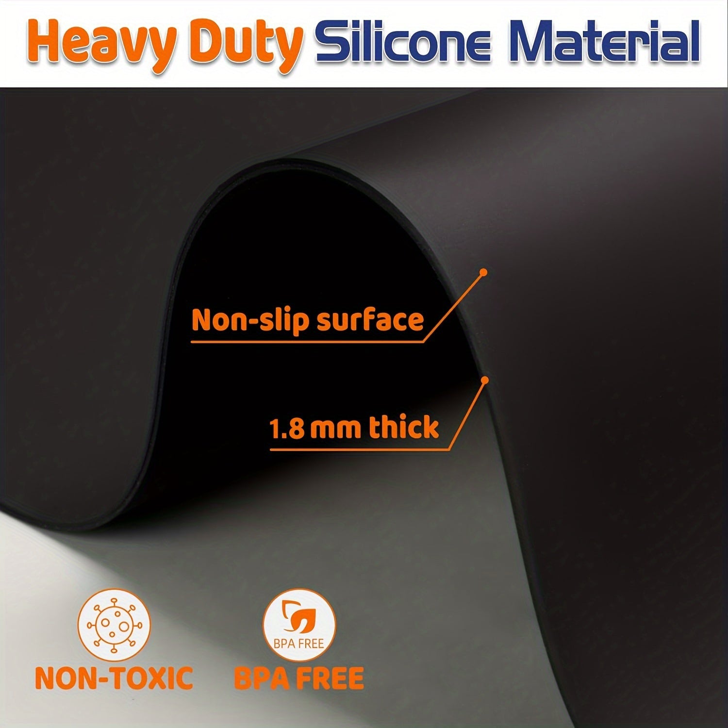 Heat-Resistant Non-Slip Silicone Countertop Mat