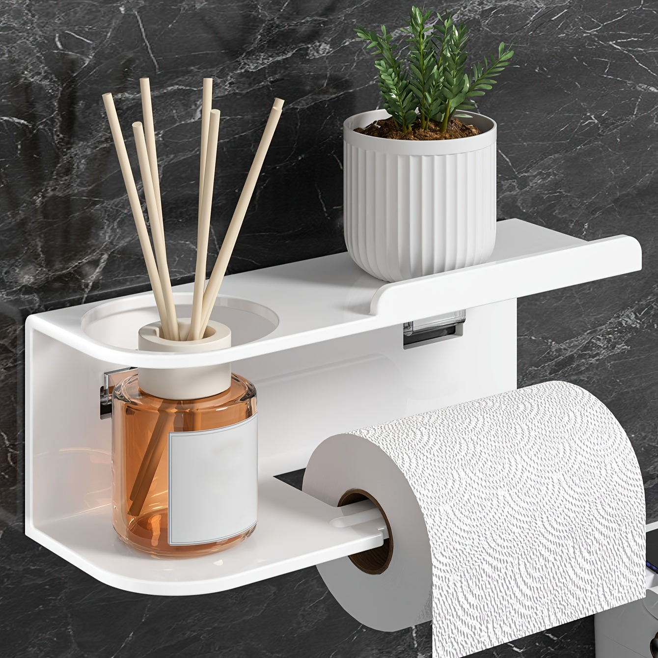 Self-Adhesive Wrought Iron Paper Towel Holder